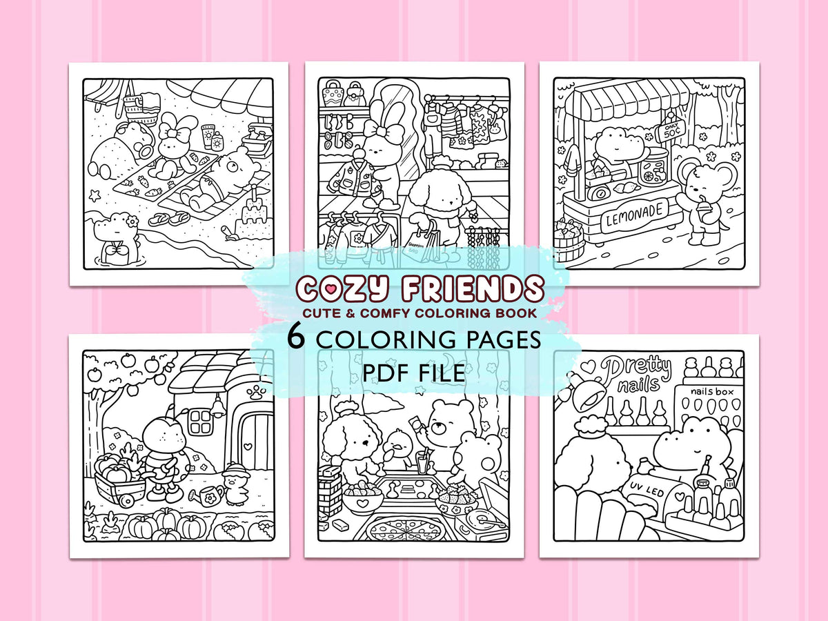 Cozy Friends Colouring Book Pages Relaxation And Friendship For All Cozy Friends Colouring Book Pages Relaxation And Friendship For All