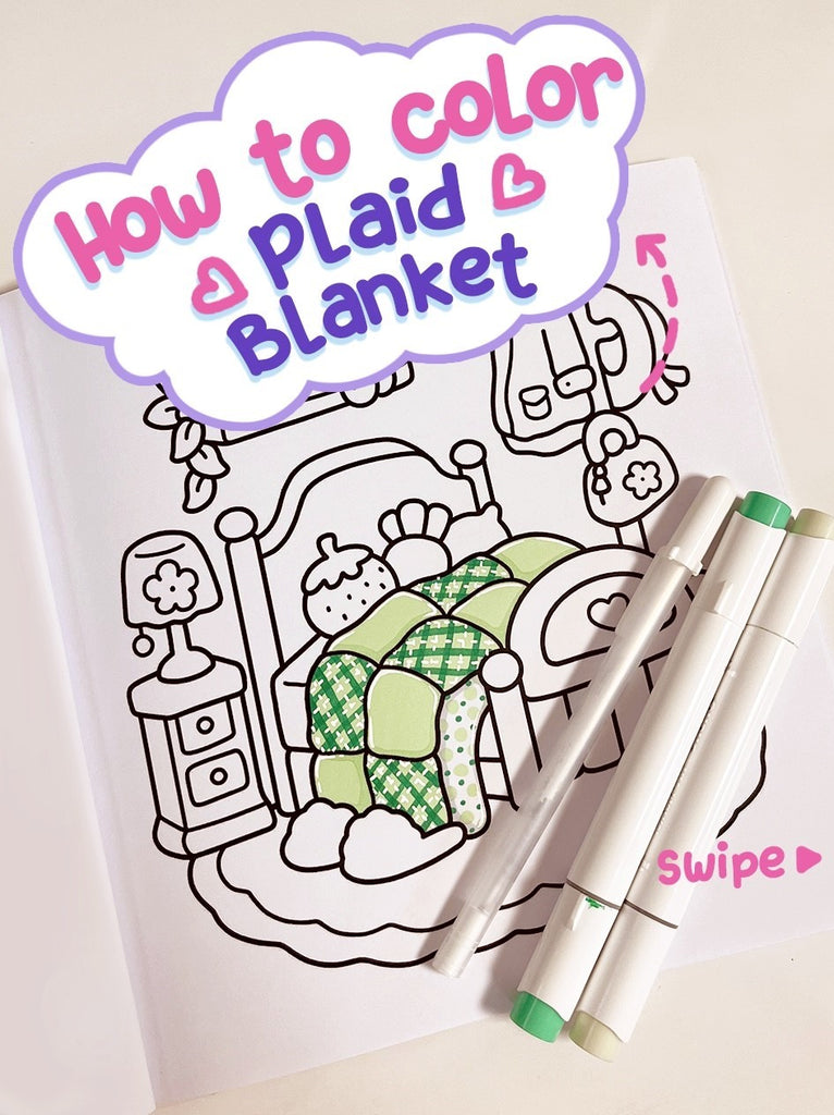 How to color - Plaid blanket