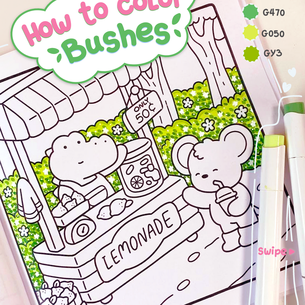 How to color - Bushes - COCO WYO