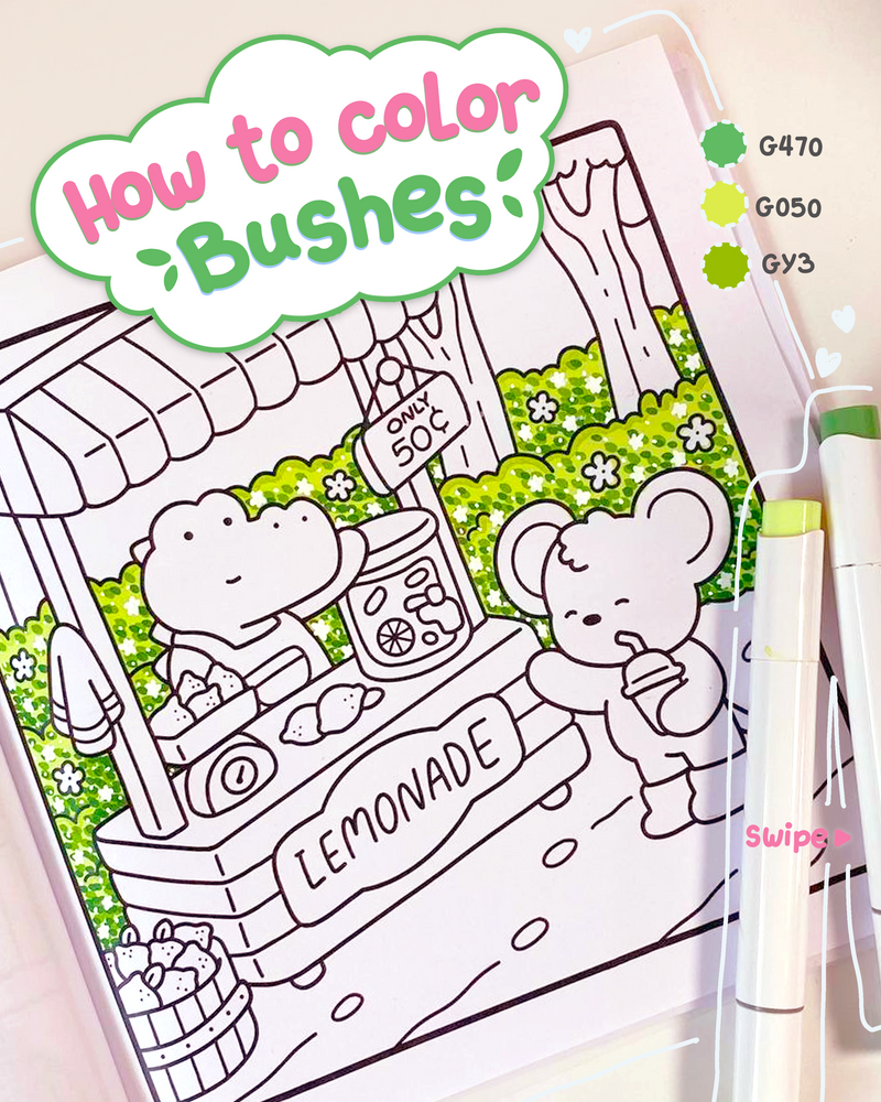 How to color - Bushes