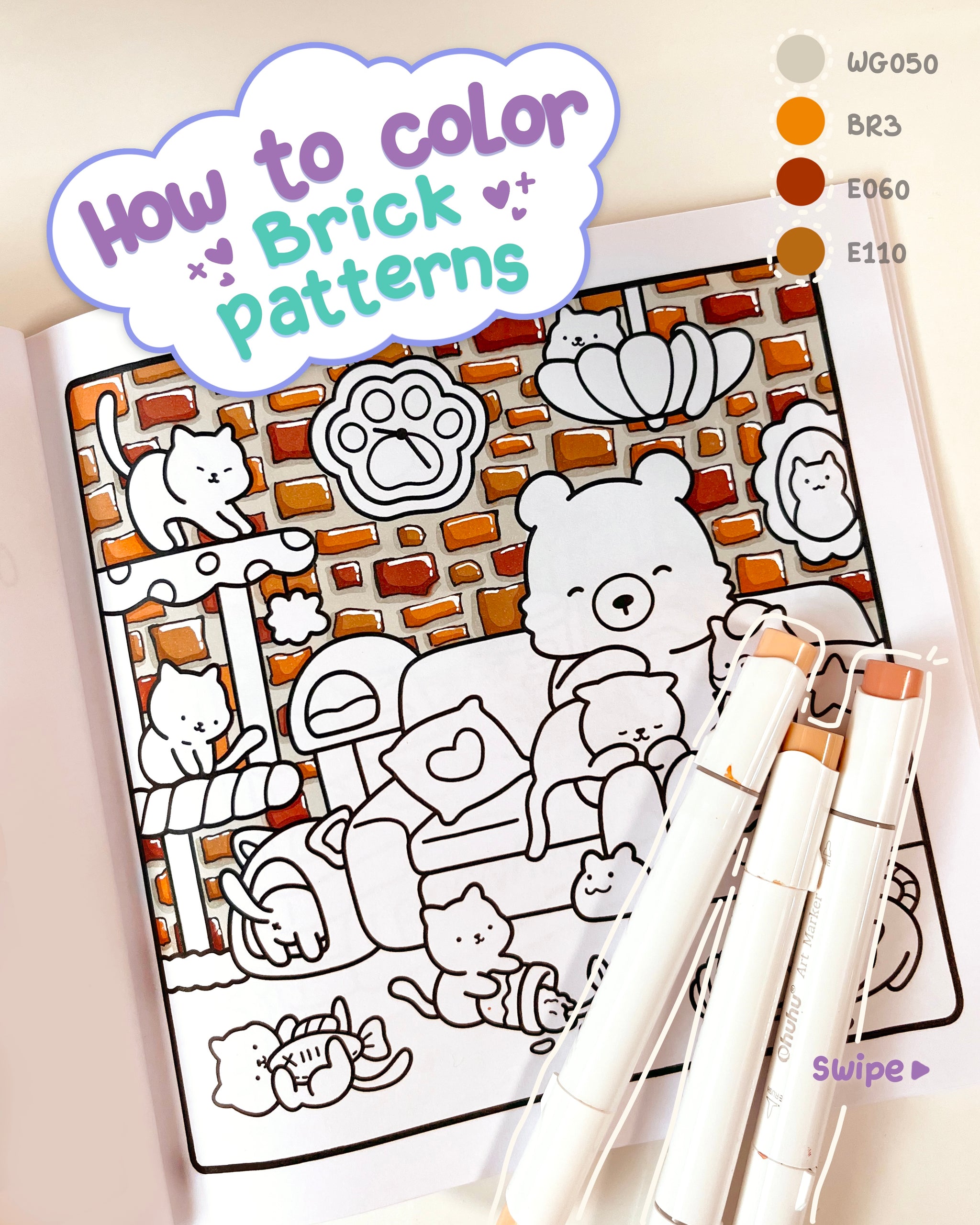 How to color - Brick patterns - COCO WYO