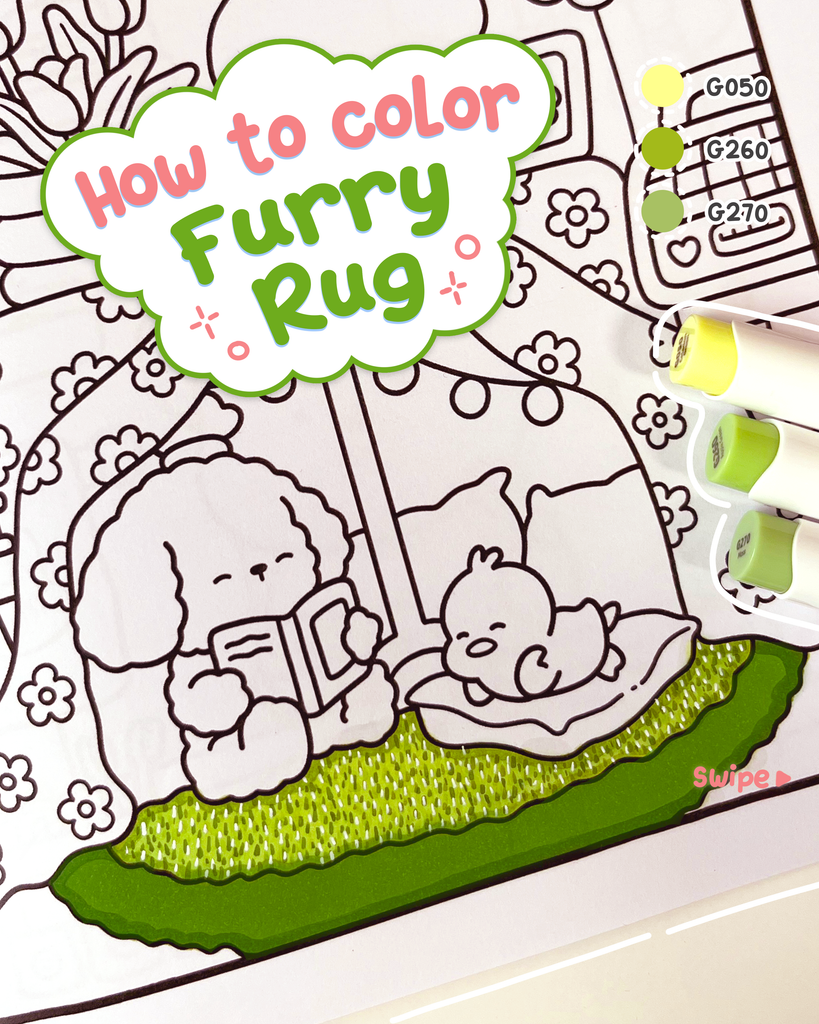 How to color - Furry rug