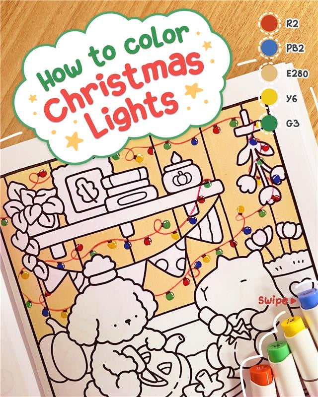 How to color - Christmas Lights