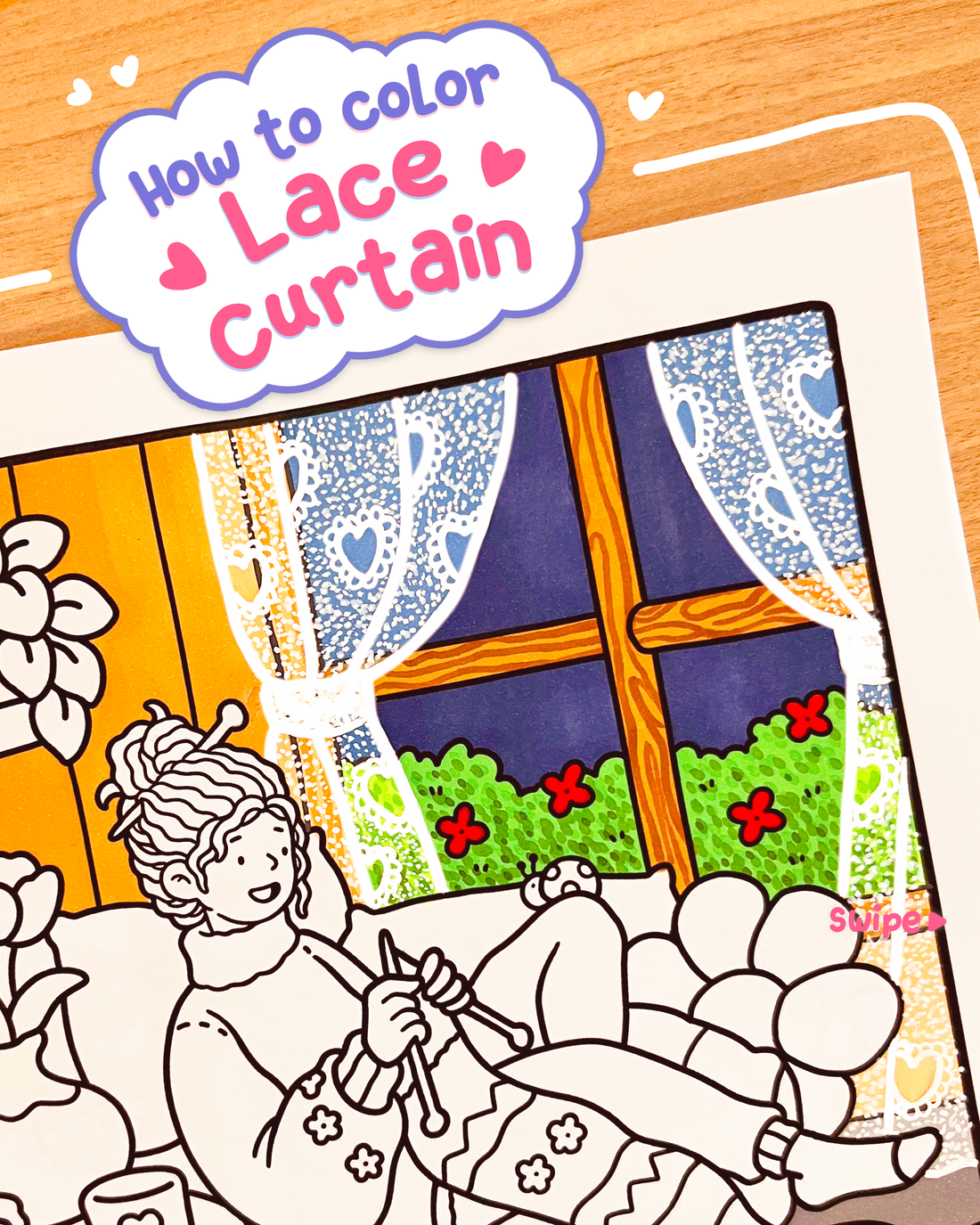 How to color - Lace Curtain