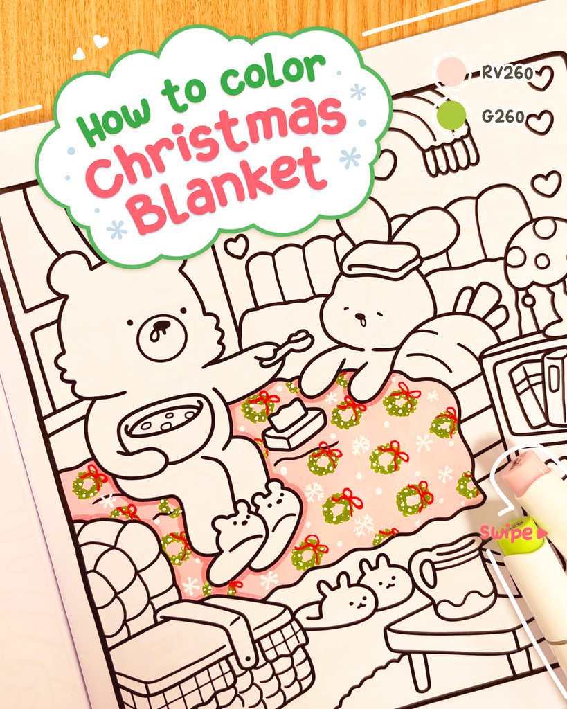 How to color - Christmas Blanket