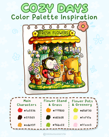Cozy Days Color Palette Inspiration (Fresh Flowers)