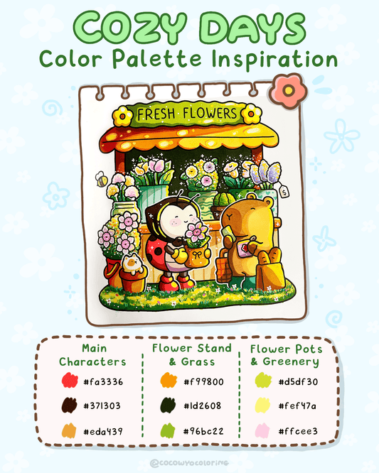Cozy Days Color Palette Inspiration (Fresh Flowers)