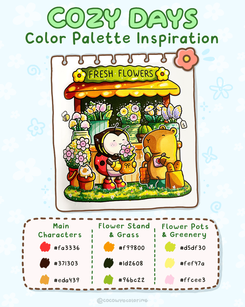 Cozy Days Color Palette Inspiration (Fresh Flowers)