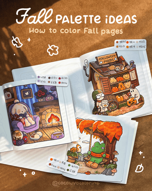 Fall Season Color Palette Ideas for Different Coloring Pages