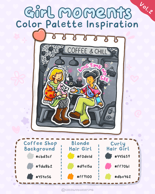 Girl Moments Vol.2 - Coffee Date Color Palette Ideas