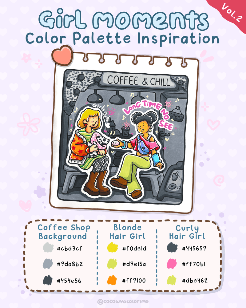Girl Moments Vol.2 - Coffee Date Color Palette Ideas