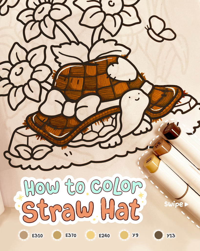 How to color - Straw Hat