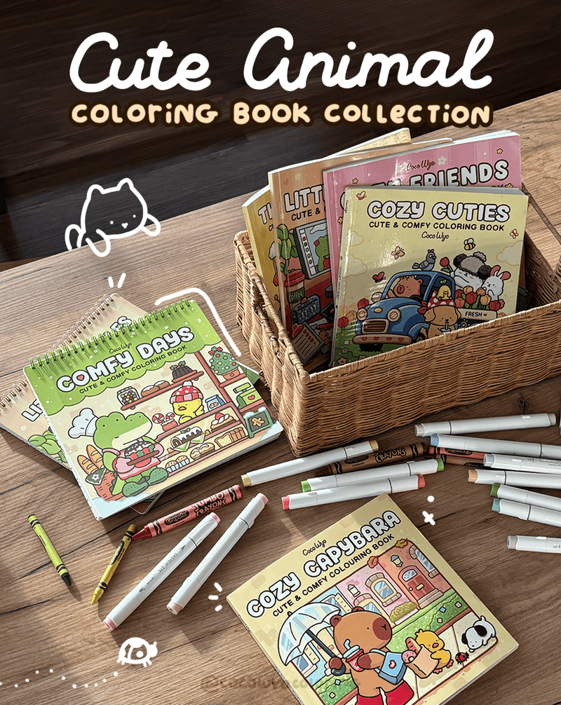 Cute Animal Coloring Books Collection