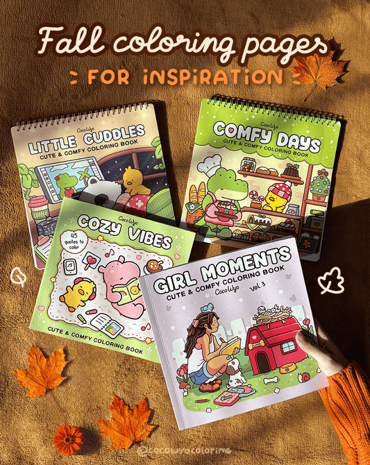 Fall Coloring Pages: Finished Pages and Coloring Tips