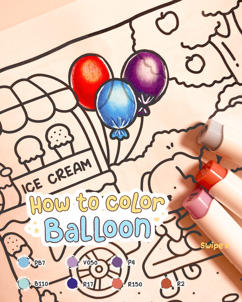 How to color - Balloon