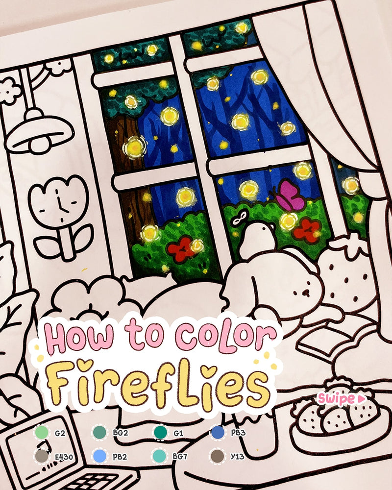 How to color - Fireflies