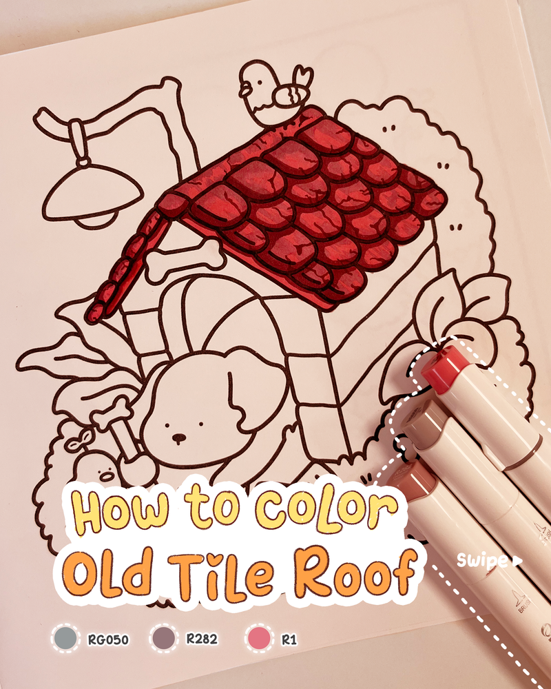 How to color - Old Tile Roof