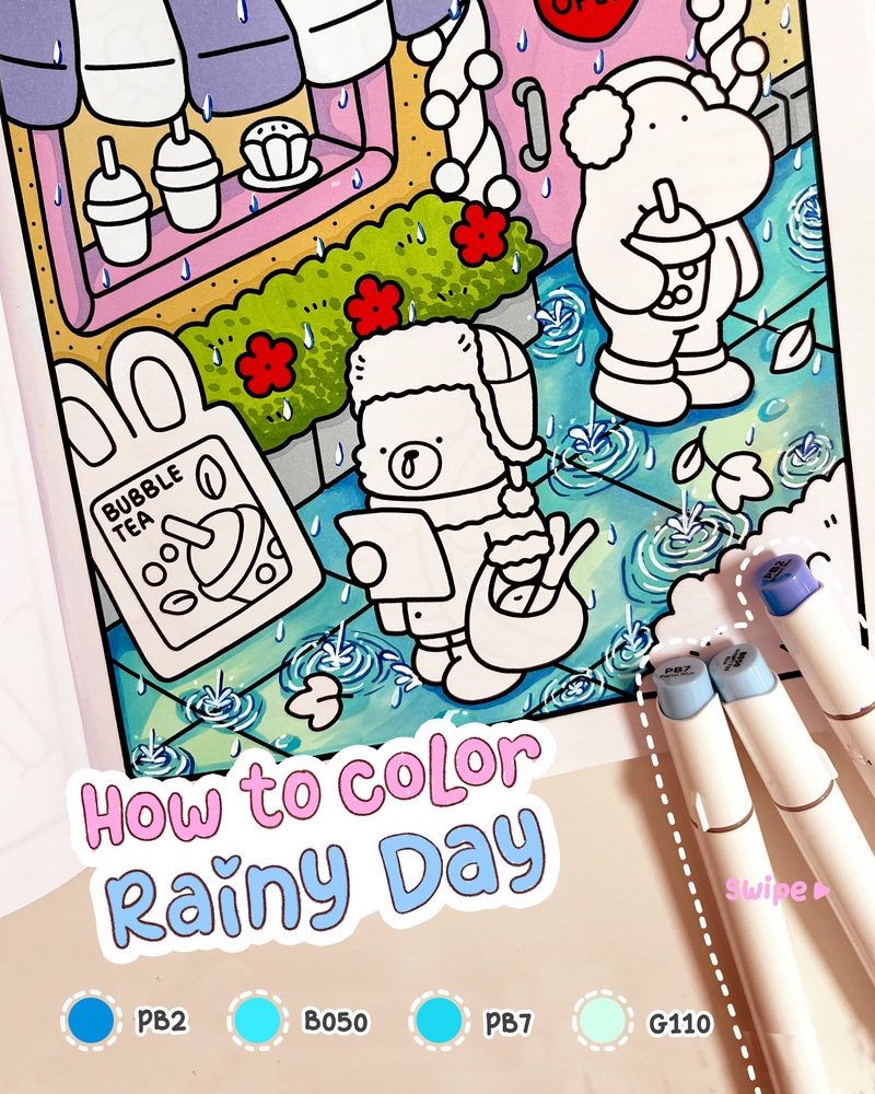 How to color - Rainy Day - COCO WYO
