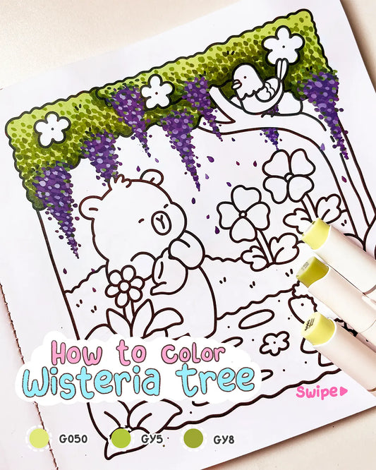 How to Color - Wisteria Tree