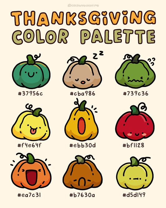 Thanksgiving Color Palette in Coloring