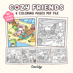 Cozy Friends Coloring Pages