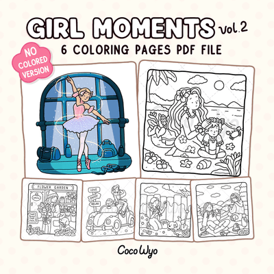 Girl Moments Coloring Pages Vol. 2