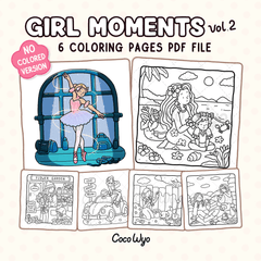 Girl Moments Coloring Pages Vol. 2
