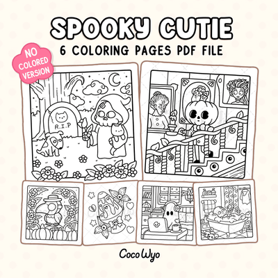 Spooky Cutie Coloring Pages
