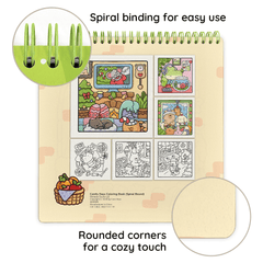 Comfy Days Coloring Book (Spiral-bound) & Sticker Set