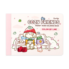 Cozy Friends Pocket-sized Coloring Book (Color by Line)