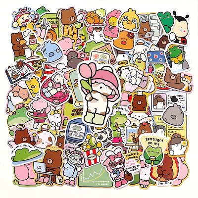 Cozy Friends Vinyl Sticker Pack (100 pieces)