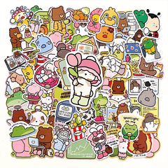 Cozy Friends Vinyl Sticker Pack (100 pieces)