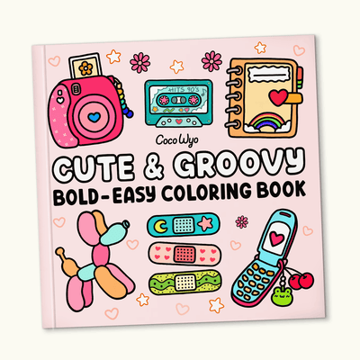 Cute & Groovy Coloring Book