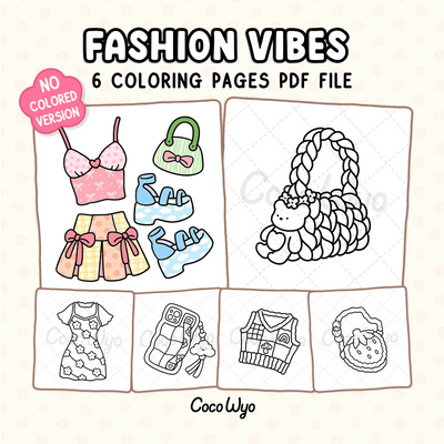 Fashion Vibes Coloring Pages