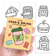 Food & Drink Mini Coloring Book (3 x 3.5 in)