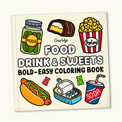 Food Drink & Sweets Coloring Book