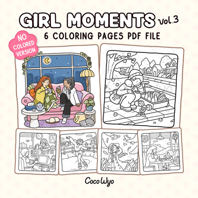 Girl Moments Coloring Pages Vol. 3