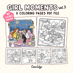 Girl Moments Coloring Pages Vol. 3