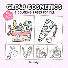 Glow Cosmetics Coloring Pages