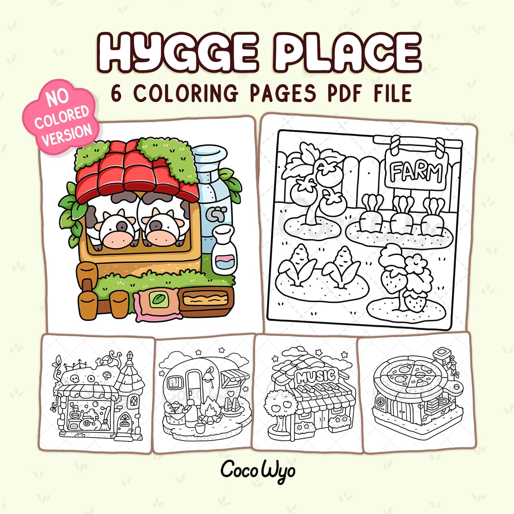 Cute & Comfy Coloring Book - COCO WYO