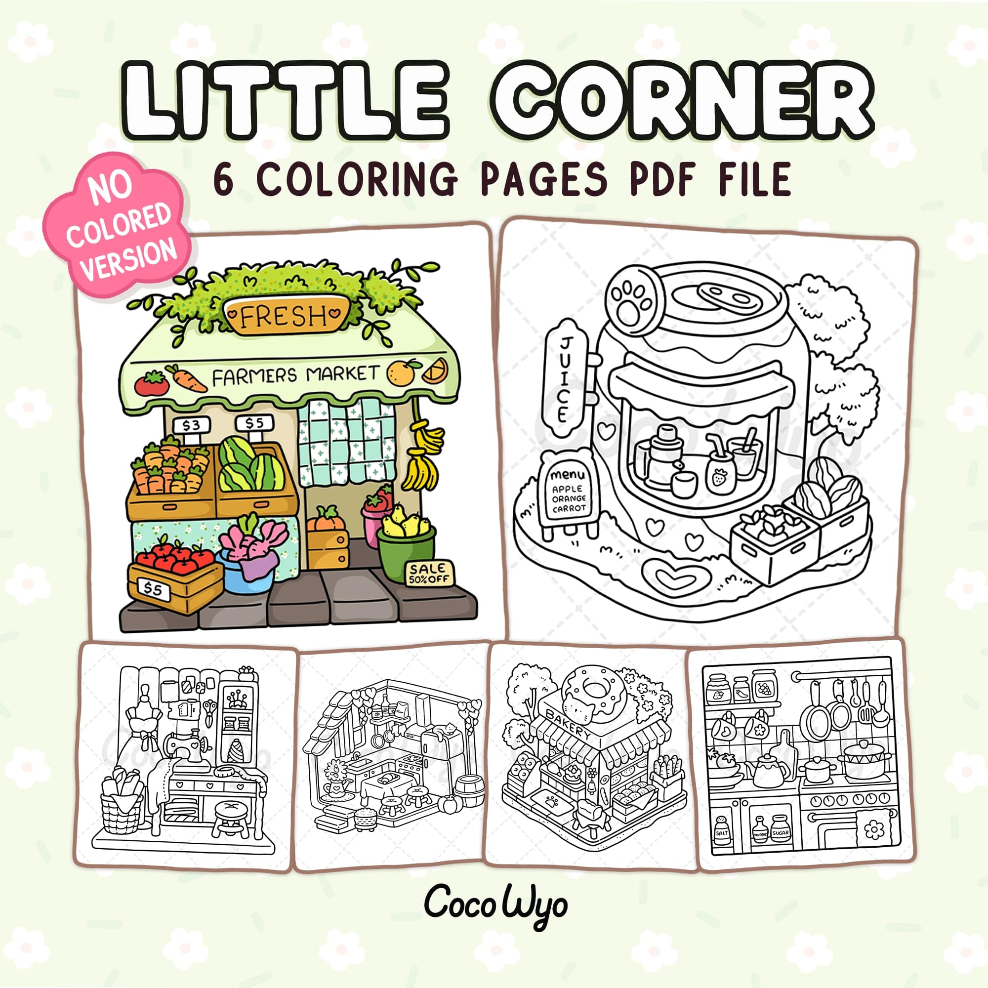 Little Corner Coloring Pages — Example 1 Little Corner Coloring Pages — Example 1