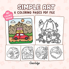 Simple Art Coloring Pages