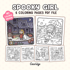Spooky Girl Coloring Pages