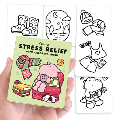 Stress Relief Mini Coloring Book (3 x 3.5 in)