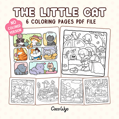 The Little Cat Coloring Pages