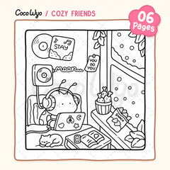Cozy Friends Coloring Pages
