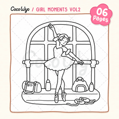 Girl Moments Coloring Pages Vol. 2