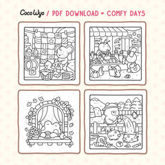 Comfy Days Coloring Pages
