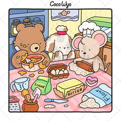 Cozy Friends Coloring Book