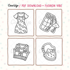 Fashion Vibes Coloring Pages